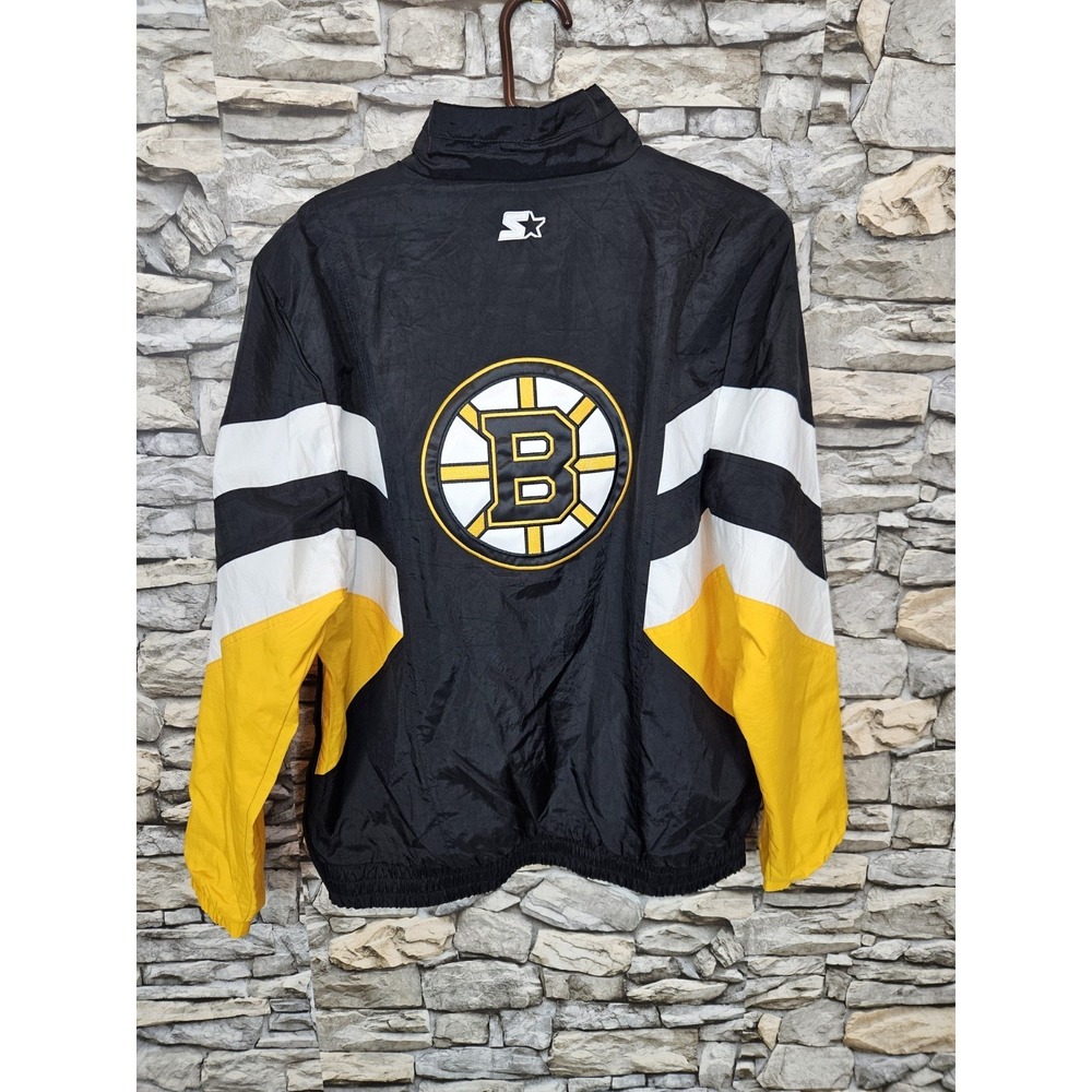 Starter Youth Boston Bruins Embroidered Jacket Windbreaker 1/2 Zip Large (16-18) - Picture 4 of 16